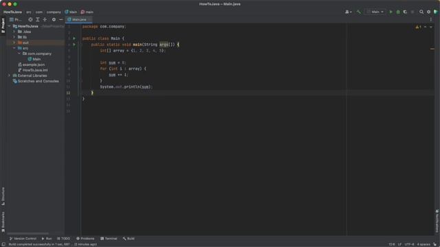 Java: sum elements in array