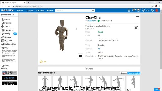 HOW TO GET THE CHA-CHA EMOTE! [ROBLOX] смотреть онлайн