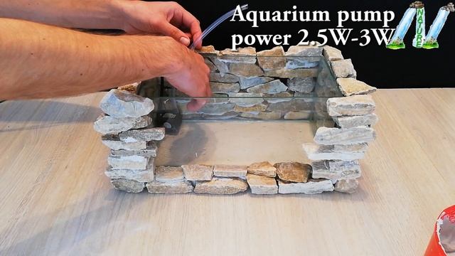 How to make Beautiful Aquarium Fountain with Stone very easy / DIY смотреть онлайн