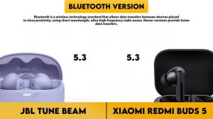 JBL Tune Beam vs Xiaomi Redmi Buds 5 Comparison