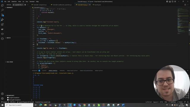 JAVASCRIPT LOOPS for BEGINNERS TUTORIAL - 15 MIN OF JAVASCRIPT | LEARN ONLINE WITH ANDREI