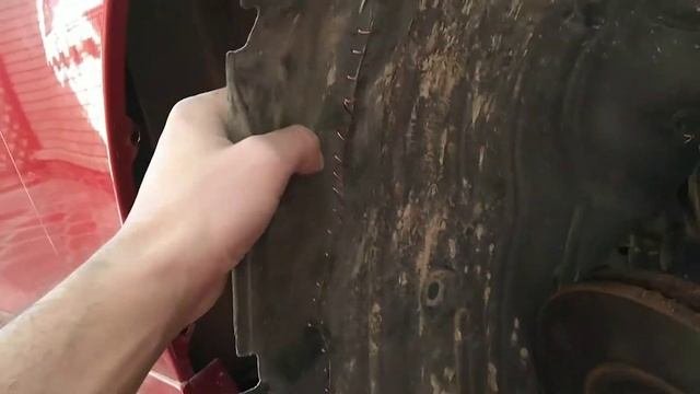 Сшивание лопнувшего подкрылка