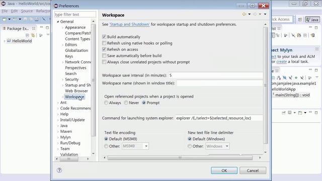 자바강좌 – 이클립스설정 파일 UTF-8 잠자리채널 jamjalee java programming tutorial смотреть онлайн
