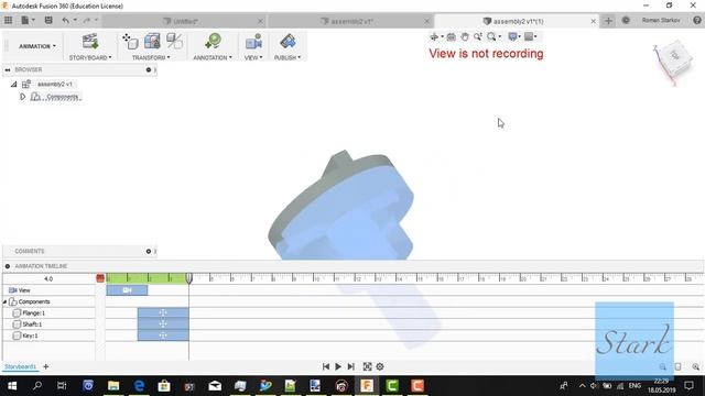 Создание анимации крестовой муфты в Autodesk Fusion 3D смотреть онлайн