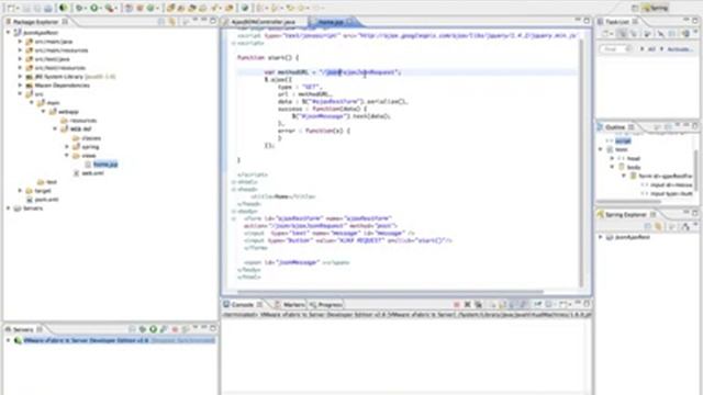 Java Spring Tutorials  Rest service with jQuery Ajax JSON