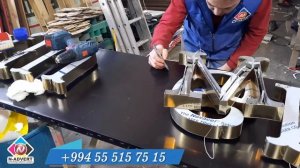 Объемные буквы из нержавеющей стали с контражурной подсветкой