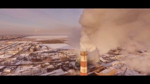 Челябинск город, который смог... (аэросъемка, 4К) CHELYABINSK in smog