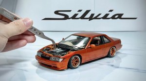 Уникальная реалистичная модель Nissan Silvia S13 из пластилина сделанная своими руками