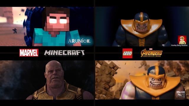 Avengers Infinity War Trailers (Lego, Minecraft, Marvel) Compilation