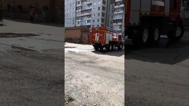 Пожарная машина на вызове