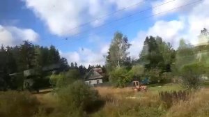 Электропоезд ЭТ2М-035 "Юбилейный"  маршрут: "Санкт-Петербург-Балтийский - Луга-1".