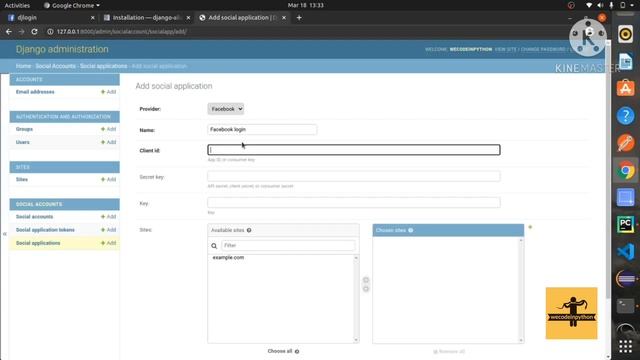 login with Facebook using django смотреть онлайн