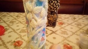 Декор бутылок в стиле Пластика из солёного теста.