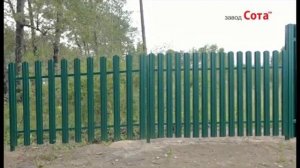 Заборы Модуль Глухой штакетник. Сверху ровный, внизу без просветов