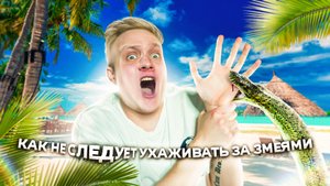 Как не следует ухаживать за змей! УКУСИЛА ЗМЕЯ!