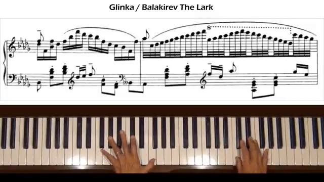 M.Glinka Balakirev The Lark Piano Tutorial with score