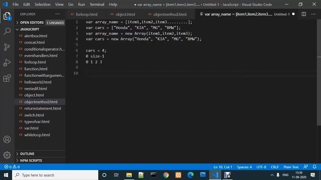javaScript Introduction to Arrays | Learn and Code