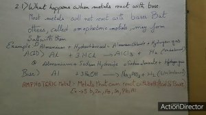 Acid, Base & Salt(Part 6)(Class - 10)How metal react with base