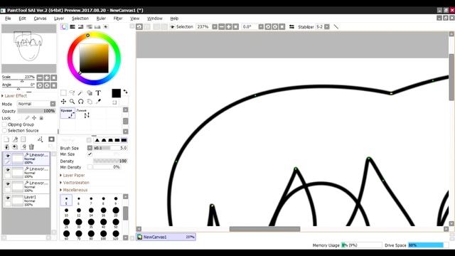 Как рисовать в Paint Tool Sai 1-2 смотреть онлайн