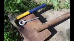 Самодельный винт с кольцом, для вытаскивания автомобиля