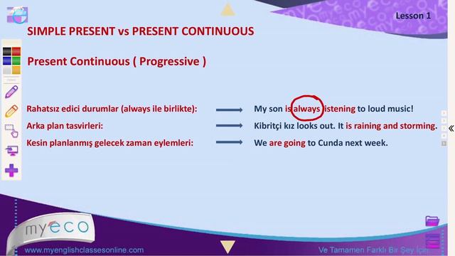 Advanced Lesson 1: Present Simple vs. Present Continuous ┃İleri Seviye Akademik İngilizce  Kursu