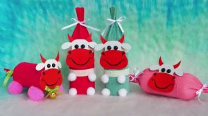 НОВОГОДНИЕ ПОДЕЛКИ своими руками из ВТУЛОК