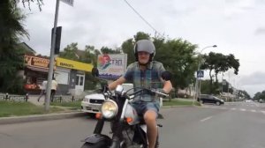 Мотоцикл Урал тест драйв по городу