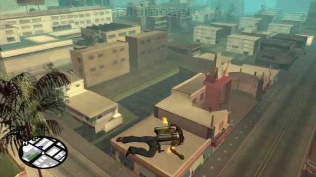GTA San Andreas - Flying With Jetpack Aside! смотреть онлайн