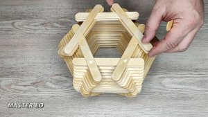 Кто бы мог подумать, что из палочек получится такая красота? DIY! Кашпо в ЭКО стиле своими руками