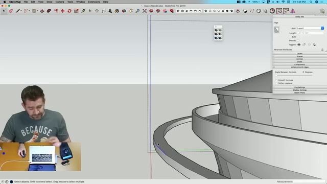 Live Modeling the Space Needle in SketchUp
