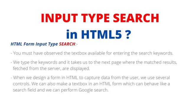 HTML Tutorial For Beginners In Odia | PART-133 | Input Type Search in HTML5?