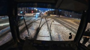 Челябинский трамвай. Учебное вождение на вагоне 71-605