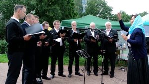 Агне Парфене. Хор "Именем Иоанна Кронштадтского". Вяземский сад, август 2020