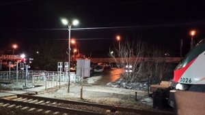 Инновационныйэлектропоезд ЭГ2Тв "Иволга 2.0" прибывает на станцию D1 Долгопрудная