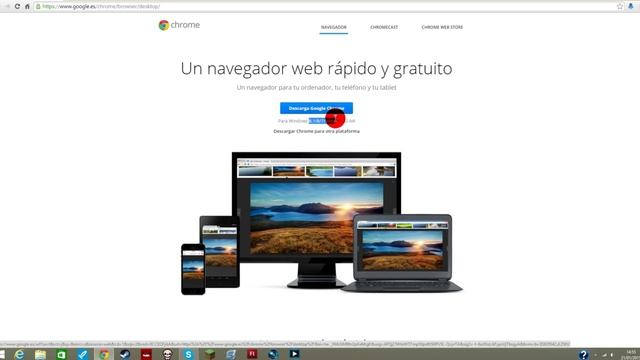 Como descargar google chrome para windows 8 1,8,7,XP,vista 64 o 32 bits смотреть онлайн