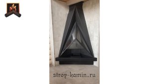 Современный угловой камин Хай-Тек Camilia 984 в деревянном доме под Нижним Новгородом от Строй-Камин