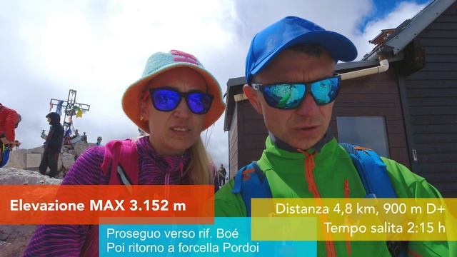 Piz Boè da passo Pordoi, un facile 3000 nel gruppo del Sella. Val Badia, Dolomiti - Trekking estivo смотреть онлайн