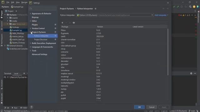 Add Manim to Pycharm