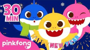 Happy New Year, Baby Shark 🎈| Celebrate with Monkey and Friends |  Pinkfong Songs for Children