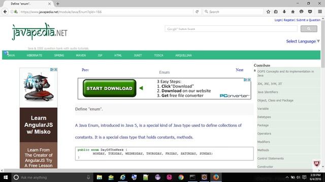 Define "enum".
- javapedia.net смотреть онлайн