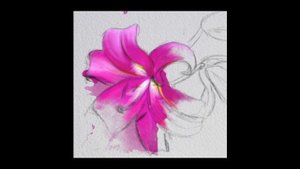 Как нарисовать с помощью акварельных кистей в Adobe Photoshop лилию. SPEEDPAINT