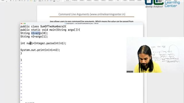 How to Write Command Line Arguments in Java: A Step-by-Step Java Tutorial @OnlineLearningCenterIndi