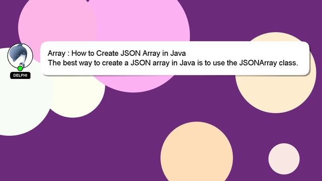 Array : How to Create JSON Array in Java
