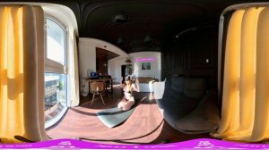 Juicy girl doing sports, stretching | vr girls 360