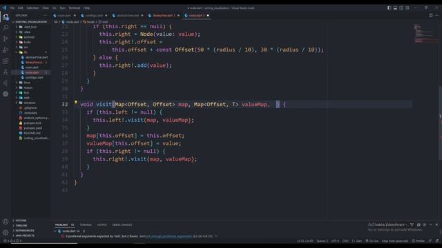 Binary Tree implementation || visualization   @FlutterMapp  @TheFlutterWay  @flutterdev