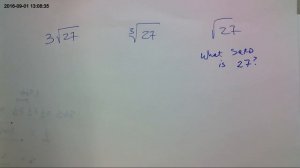 Cube Roots introduction, live in class.