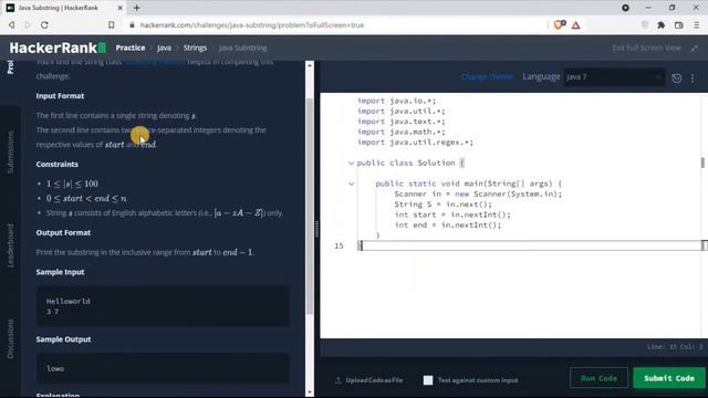 java substring| Java | hackerrank| hackerrank solution in java| hackerrank problems| technology the