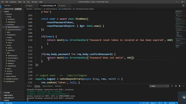 React js Tutorial # 37 | Create Api |Reset New Password for ecommerce site смотреть онлайн