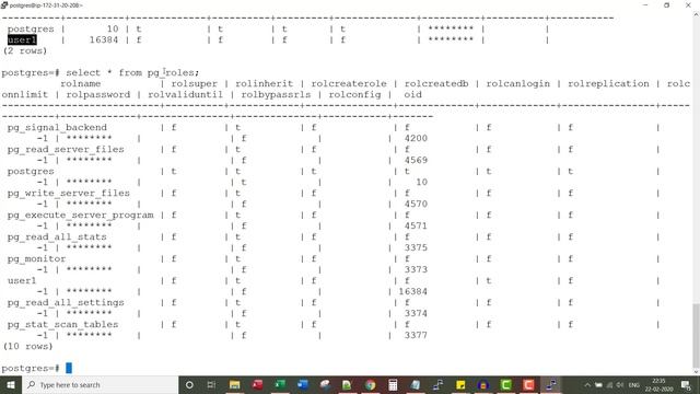 PostgreSQL: create user (versus) role differences смотреть онлайн