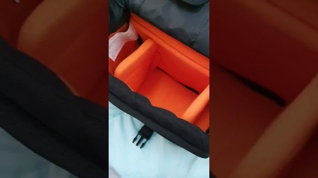 AmazonBasics Medium DSLR Gadget Bag (Orange interior) смотреть онлайн